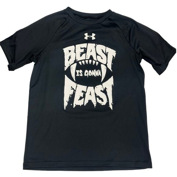 Under Armour Black Beast Drifit Tee YL - Picture 1 of 3